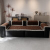 Thickened Short Plush Leaf Pattern Scratch Resista