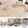 Thickened Jacquard Velvet Leaf Pattern Sofa Decora