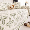 Thickened Jacquard Velvet Leaf Pattern Sofa Decora