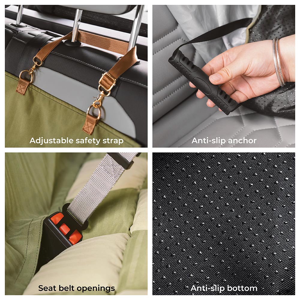 Travel Bolster Safety Back Seat Large Dog Car Seat