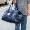 Travel Safety Bolster Vintage Denim Patchwork Dog 