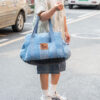 Travel Safety Bolster Vintage Denim Patchwork Dog 