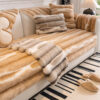 Trendy Beautiful Gradient Colour Stripe Plush Couc