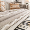 Trendy Beautiful Gradient Colour Stripe Plush Couc