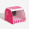 Trendy Striped House Orthopedic Dog Bed - Cozy Hid