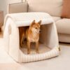 Trendy Striped House Orthopedic Dog Bed - Cozy Hid