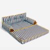Stripe Waterproof Foldable Large Dog Sofa Bed - Su