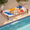 Vibrant Summer Print Style Aluminum Elevated Dog B