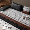 Vintage Chenille Sofa Protector with Faux Leather 