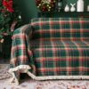 Vintage Christmas Style Plaid Blanket Full Wrap Co