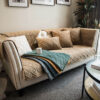 Vintage Dark Quilted Velvet Scratch-resistant Couc