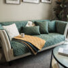 Vintage Dark Quilted Velvet Scratch-resistant Couc