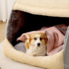 Warm Flannel Detachable Semi-Enclosed Large Dog Te