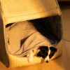 Warm Flannel Detachable Semi-Enclosed Large Dog Te