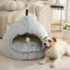 Warm Plush Cozy Hideaway Cat Cave Dog Bed