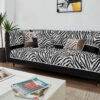 Wild Zebra Print Chenille Furniture Protector Couc