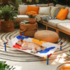 Vibrant Summer Print Style Aluminum Elevated Dog B