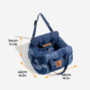 Travel Safety Bolster Vintage Denim Patchwork Dog 