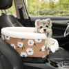 Flower Wool Fleece Dog Car Safety Seat Central Con