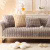 Biscuit Plush Soft Non-Slip Couch Cover