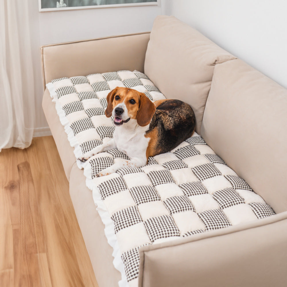 Checkered Color Matching Large Non-slip Pet Mat Co