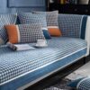 Classic Houndstooth Print Chenille Non-slip Couch 