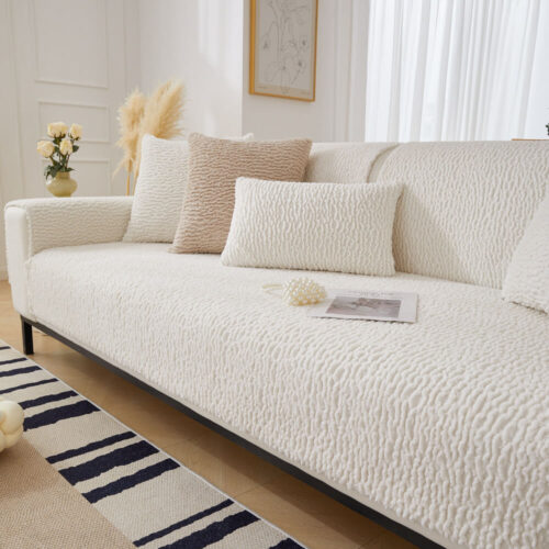 Cream Colour Berber Fleece Anti-Scratch Couch Cove