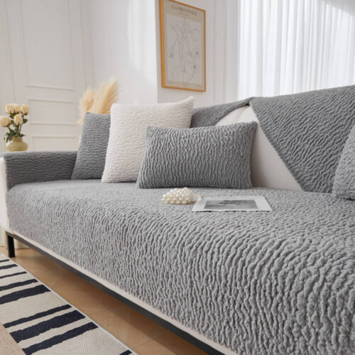 Cream Colour Berber Fleece Anti-Scratch Couch Cove