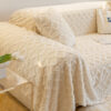 Solid Colour Fleece Furniture Protector Couch Cove