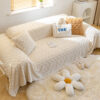 Solid Colour Fleece Furniture Protector Couch Cove