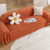 Solid Colour Fleece Furniture Protector Couch Cove