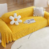 Solid Colour Fleece Furniture Protector Couch Cove