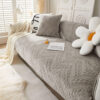 Warm Crystal Velvet Wheat Embroidery Non-Slip Couc