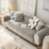 Warm Crystal Velvet Wheat Embroidery Non-Slip Couc