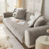 Warm Crystal Velvet Wheat Embroidery Non-Slip Couc