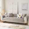 Warm Crystal Velvet Wheat Embroidery Non-Slip Couc
