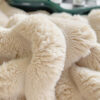 Warm Faux Rabbit Plush Sofa Throw Blanket Human Do