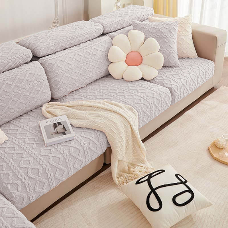 Full Wrap Soft Fleece Stretch Couch Cover