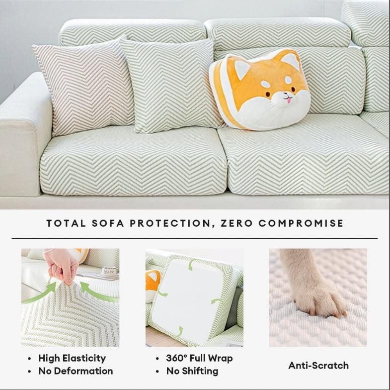 Cooling Ice Silk Stretch Full Wrap Sofa Protection